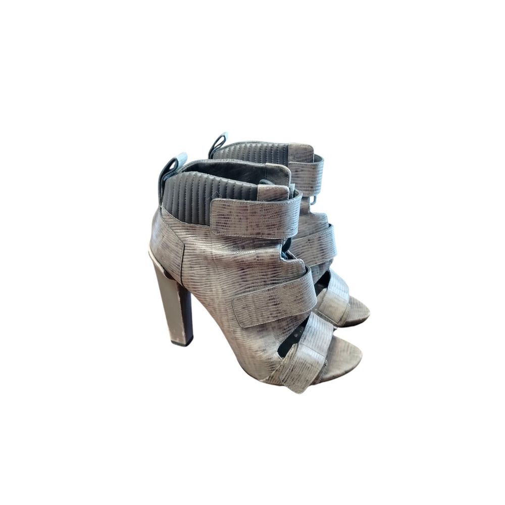 Alexander Wang Noemi Combat Booties Women's 7 Multicolor‎ Peep Toe Leather